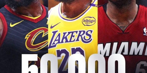 九游娱乐-常规赛+季后赛总分破5万历史唯一！詹姆斯再创神迹