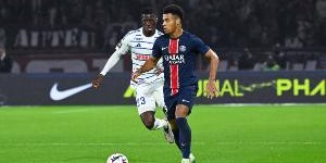 19岁310天，杜埃成第二年轻在欧冠1/4决赛进球的法国球员